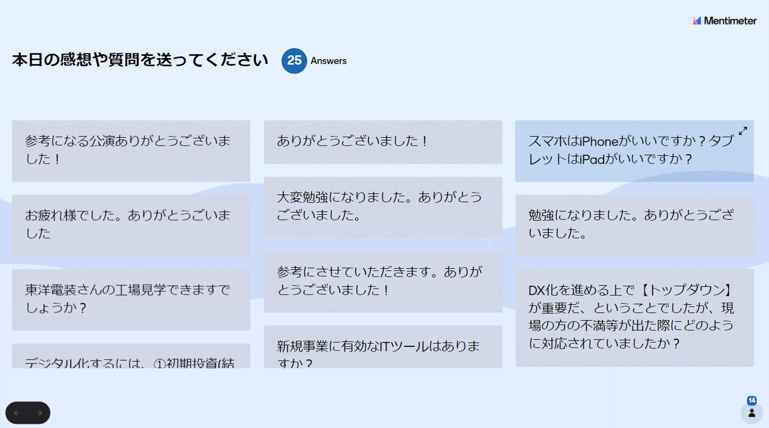 コミュニケーションツールを用いた質疑応答