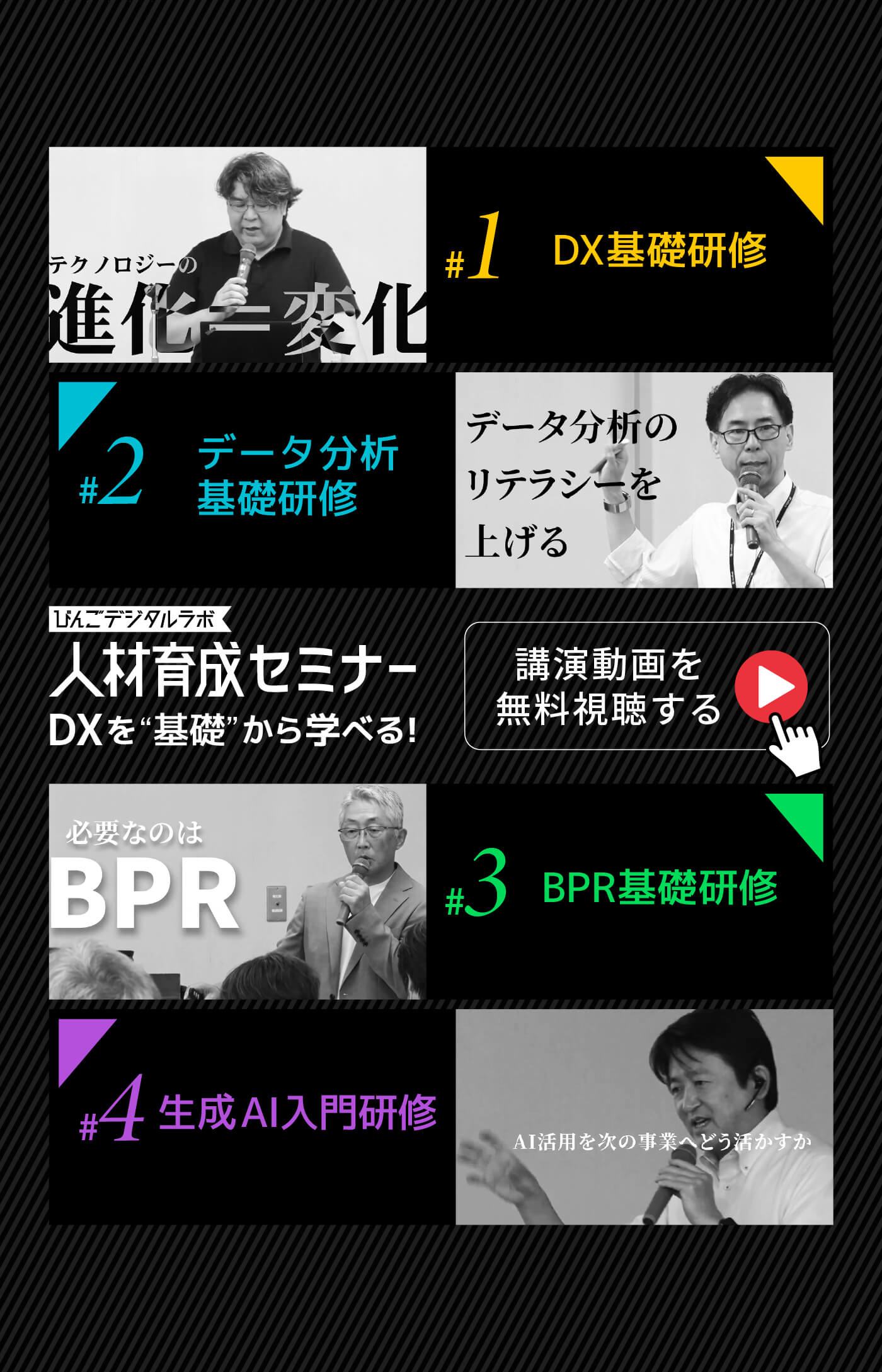 「人材育成セミナー」は、DXの基礎をしっかり学べる実践型研修です